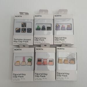 North Lot Of 6 Mechanical Keyboard Assoreted Caps Sets Figural key+ Arrow Accent